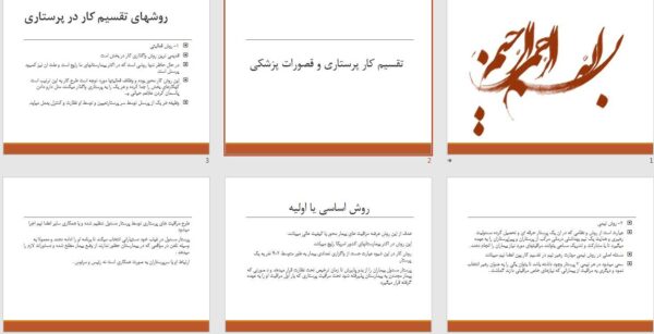 پاورپوینت تقسیم کار پرستاری و قصورات پزشکی